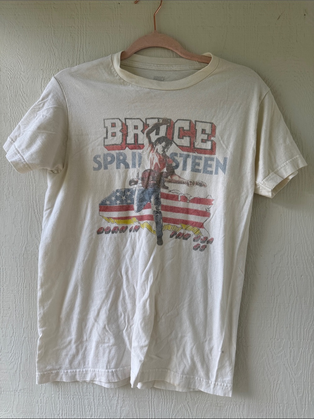 White Graphic Band T-Shirt Bruce Springsteen
